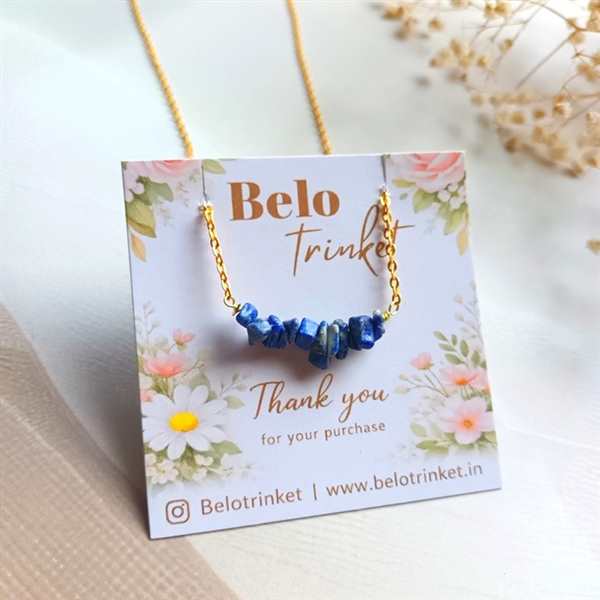 Lapis Dainty Crystal Necklace